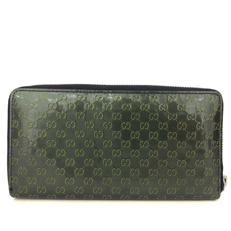 Gucci Micro Gg Patent Leather Zip Around