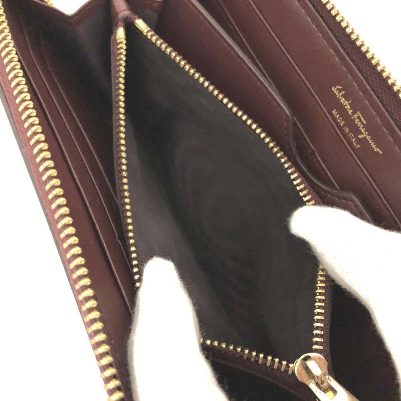 Salvatore Ferragamo Gancini Leather Zip