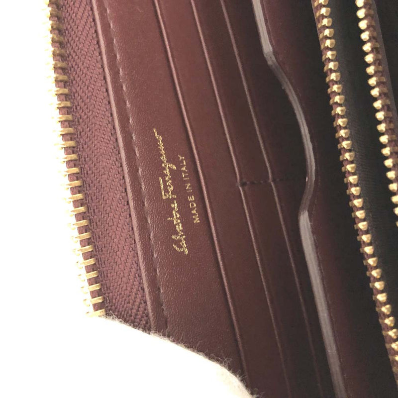 Salvatore Ferragamo Gancini Leather Zip