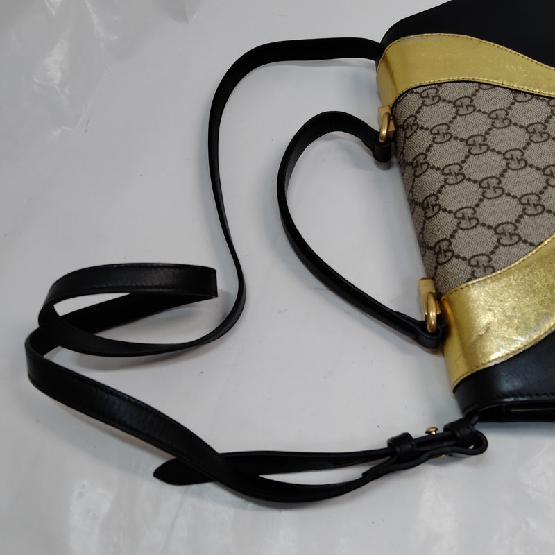 Gucci Hand Bag Brown Pvc