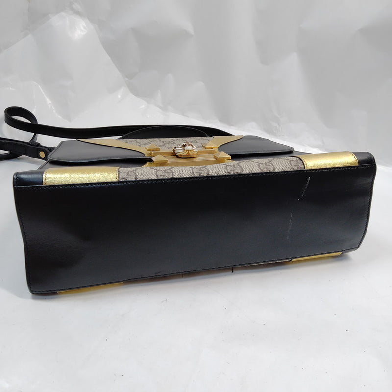 Gucci Hand Bag Brown Pvc