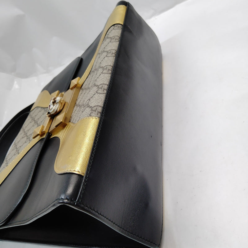 Gucci Hand Bag Brown Pvc