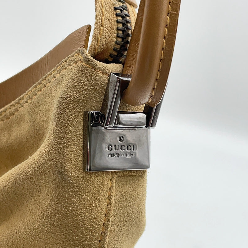 Gucci Suede Leather Beige Brown One