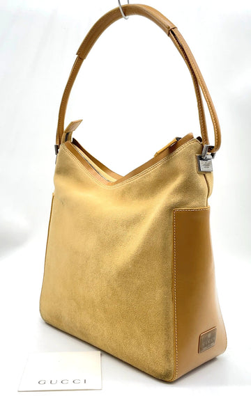 Gucci Suede Leather Beige Brown One