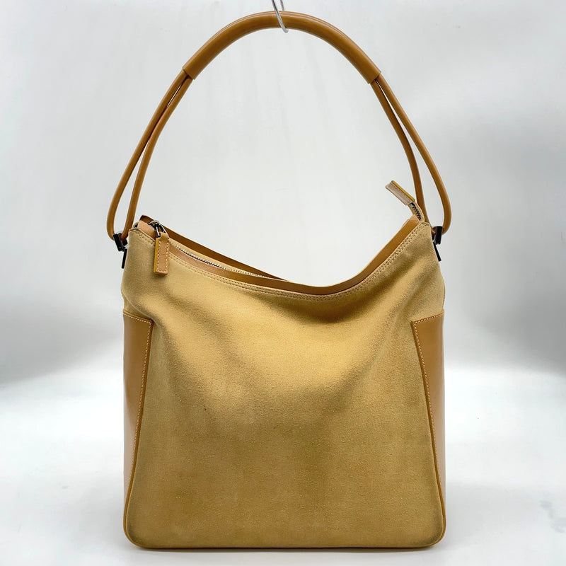 Gucci Suede Leather Beige Brown One