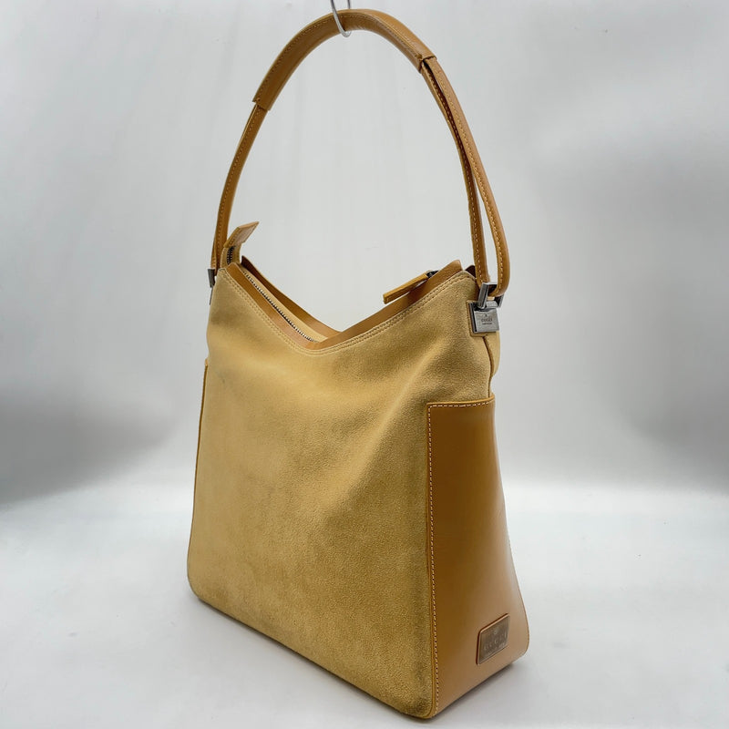 Gucci Suede Leather Beige Brown One
