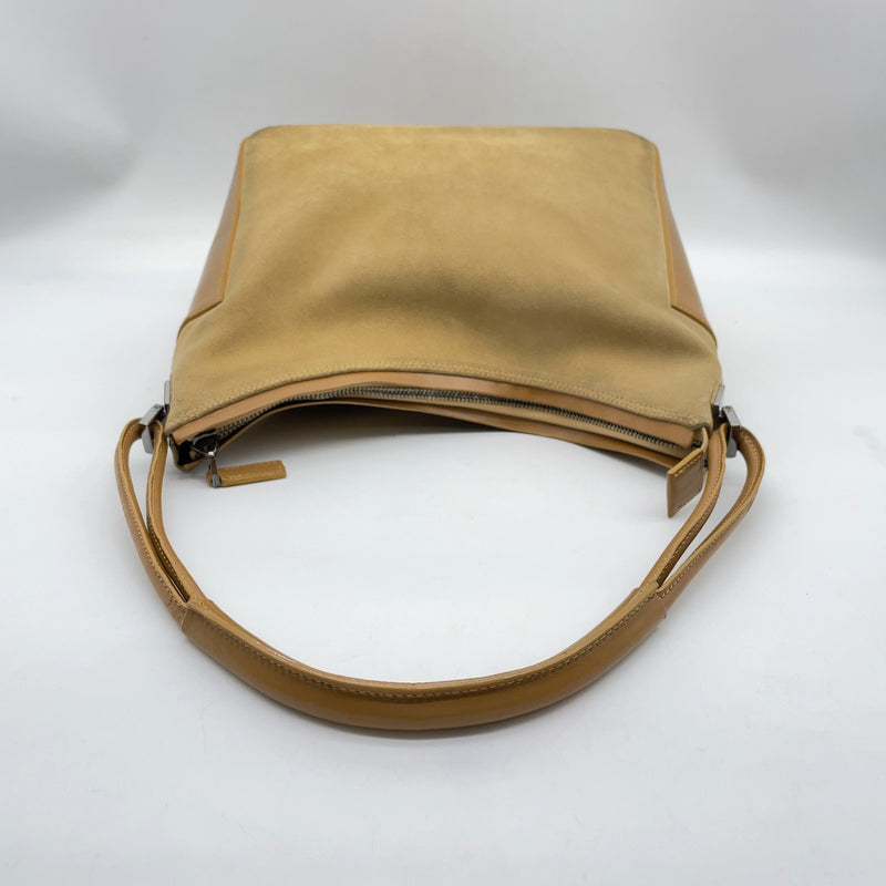 Gucci Suede Leather Beige Brown One