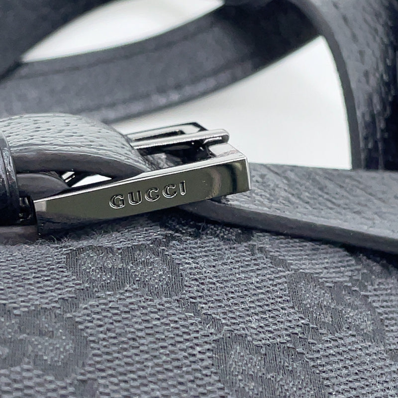 Gucci Gg Black Canvas Leather A4
