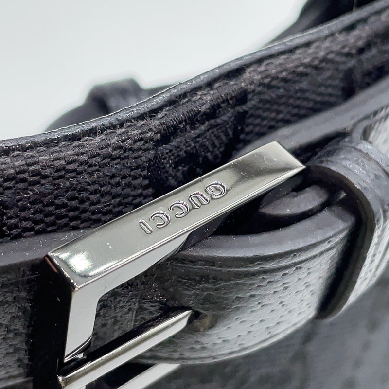 Gucci Gg Black Canvas Leather A4