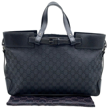 Gucci Gg Black Canvas Leather A4