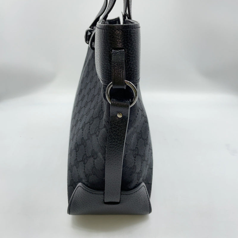 Gucci Gg Black Canvas Leather A4