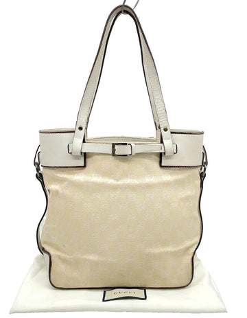 Gucci Gg Canvas White Tote Bag