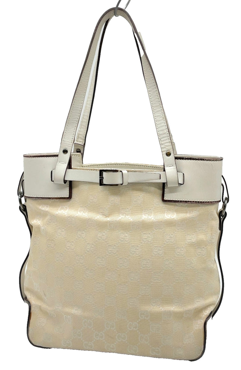 Gucci Gg Canvas White Tote Bag