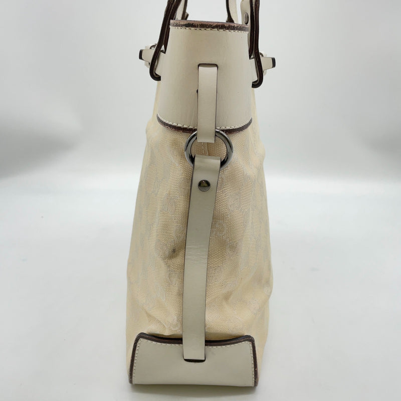 Gucci Gg Canvas White Tote Bag