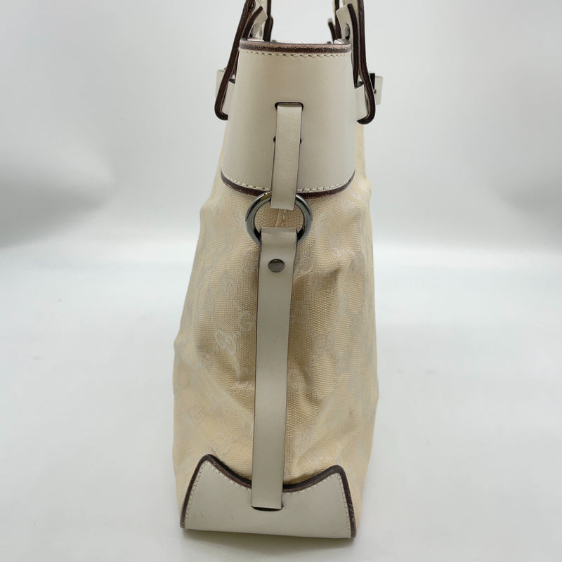 Gucci Gg Canvas White Tote Bag