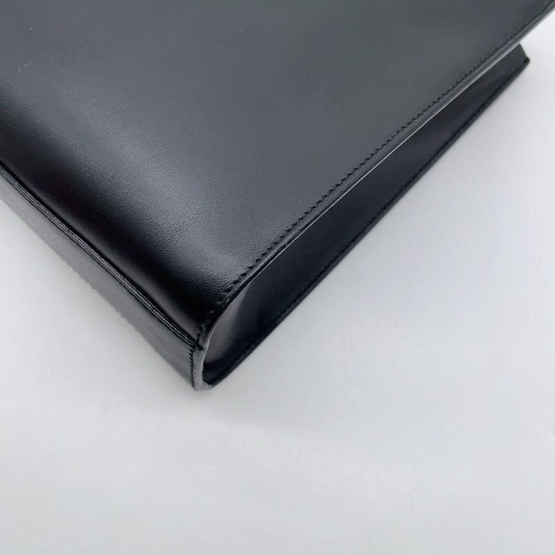 Gucci Metal Handle Black Leather