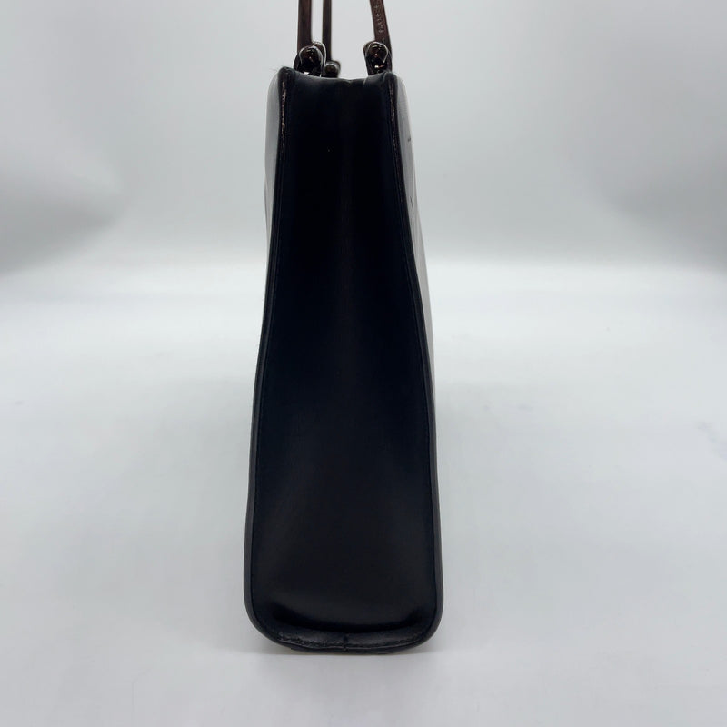 Gucci Metal Handle Black Leather