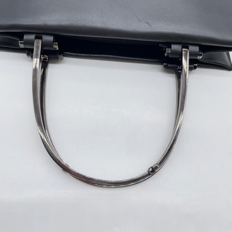 Gucci Metal Handle Black Leather