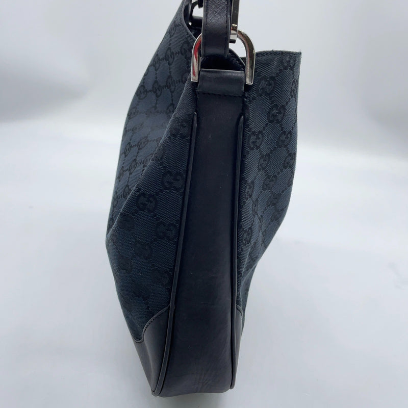 Gucci Gg Canvas Bamboo Handle Black