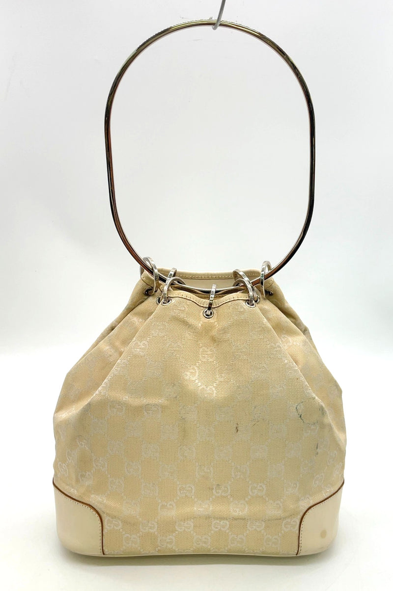 Gucci Gg Canvas X Leather Metal