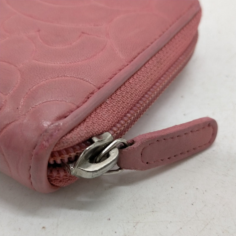 Chanel Long Wallet Pink Leather