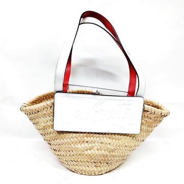 Christian Louboutin Tote Bag Brown Straw