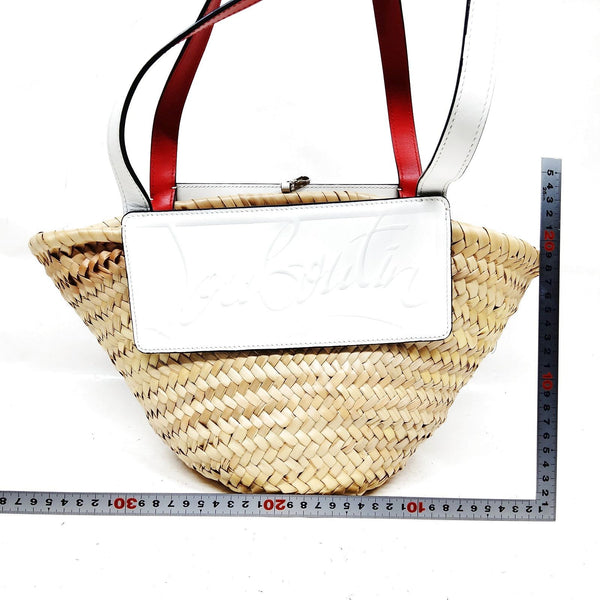 Christian Louboutin Tote Bag Brown Straw
