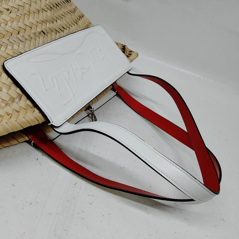 Christian Louboutin Tote Bag Brown Straw