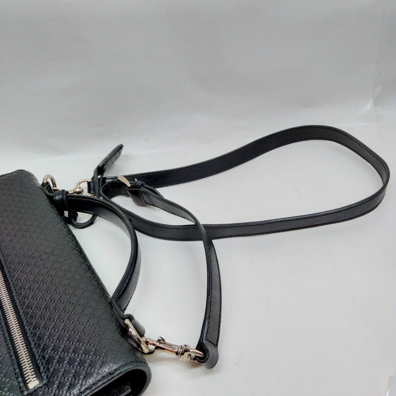 Gucci Hand Bag Black Leather