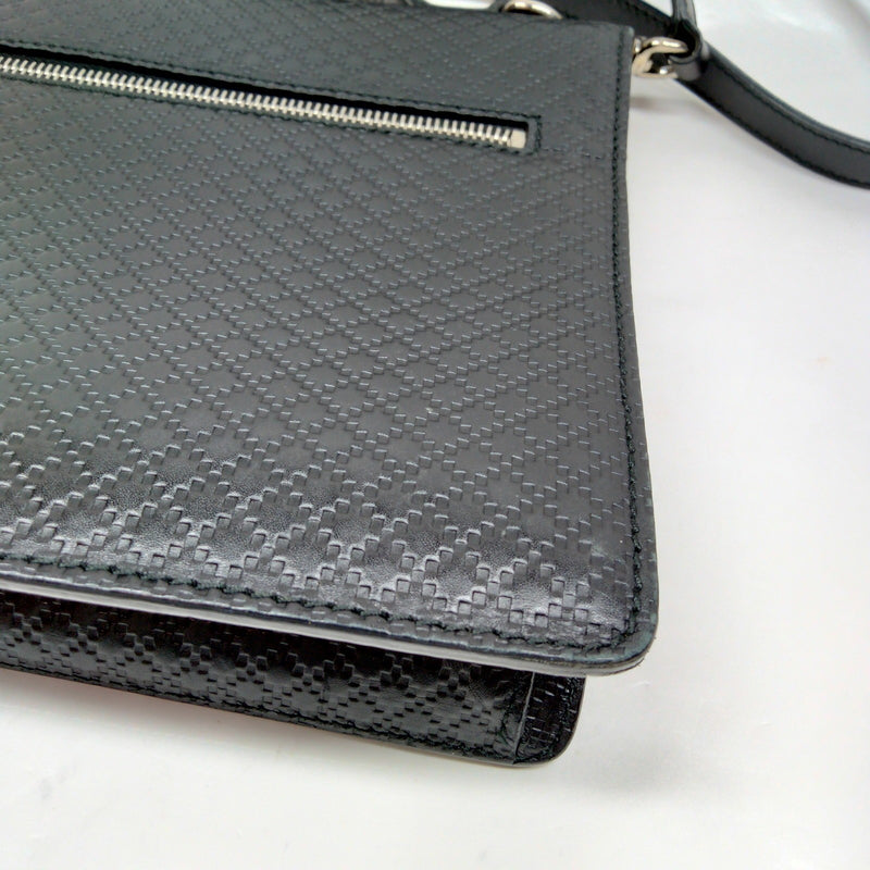 Gucci Hand Bag Black Leather