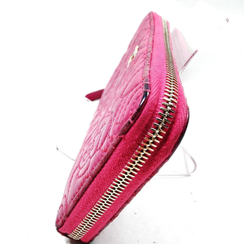 Chanel Long Wallet Pink Leather