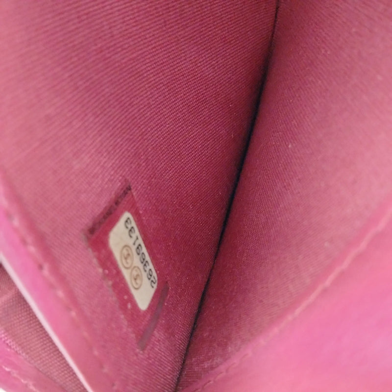 Chanel Long Wallet Pink Leather