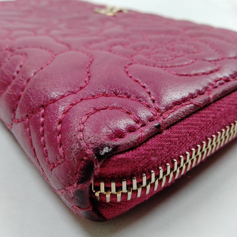 Chanel Long Wallet Pink Leather