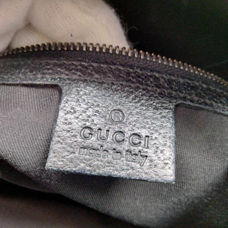 Gucci Hand Bag Sherry Line Black Canvas