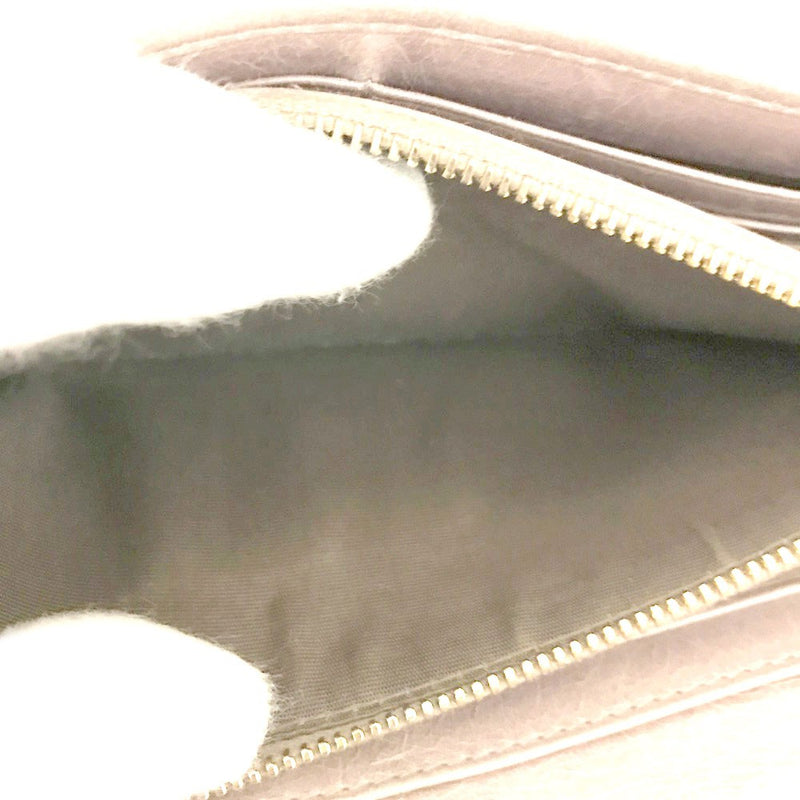 Miu Logo Gather Leather Long Bifold