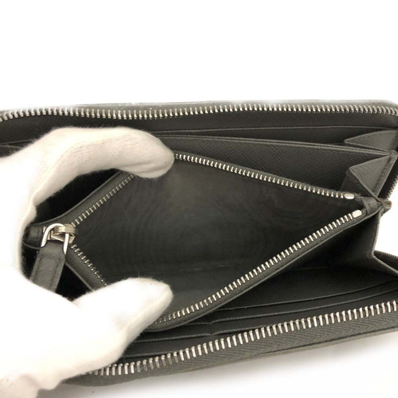 Prada Saffiano Leather Zip Around Long