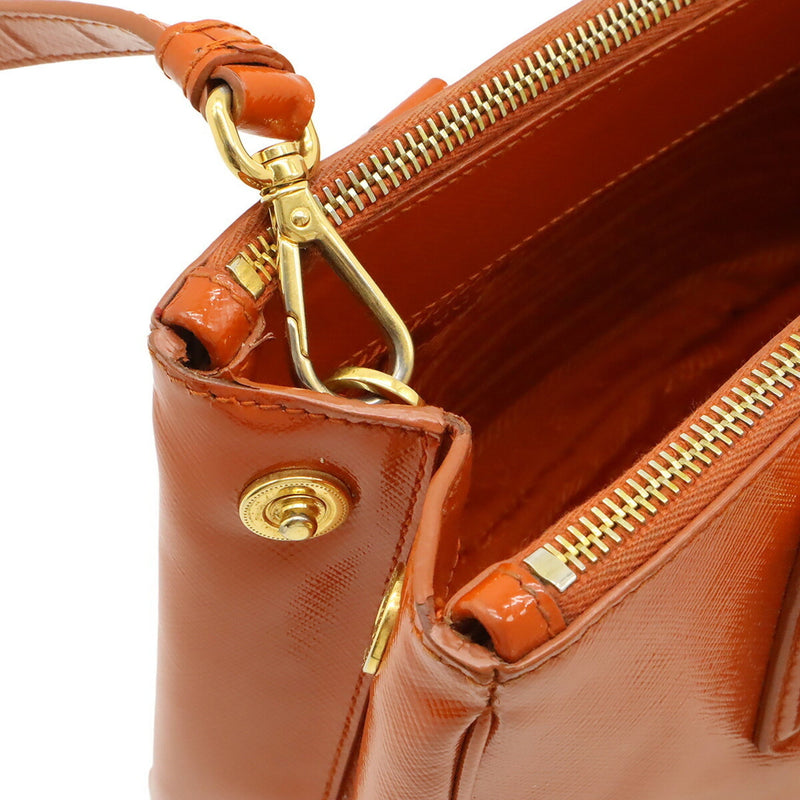 Double Zip Lux Tote Vernice Saffiano