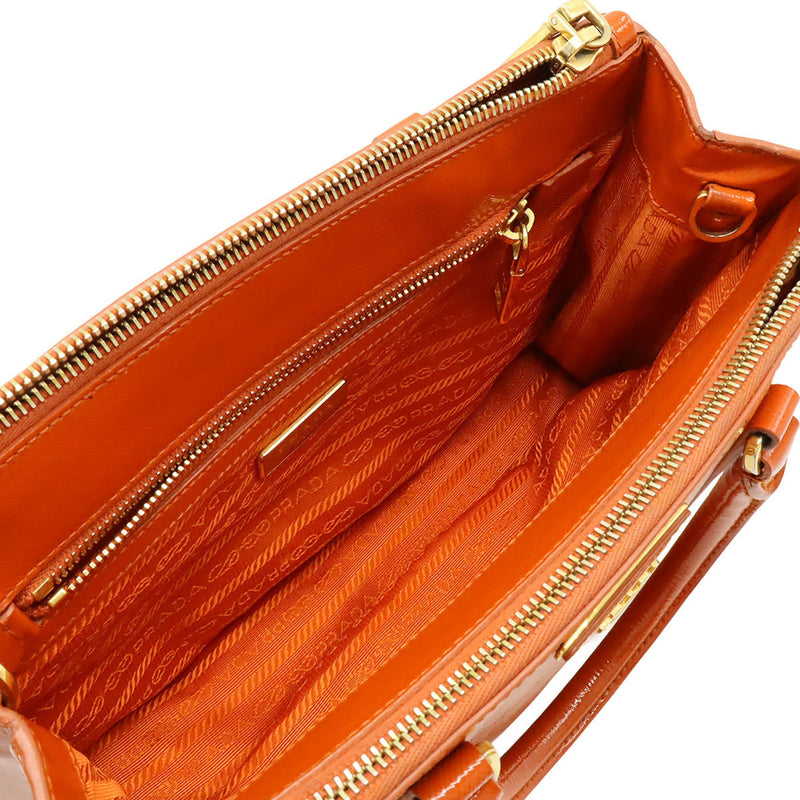 Double Zip Lux Tote Vernice Saffiano