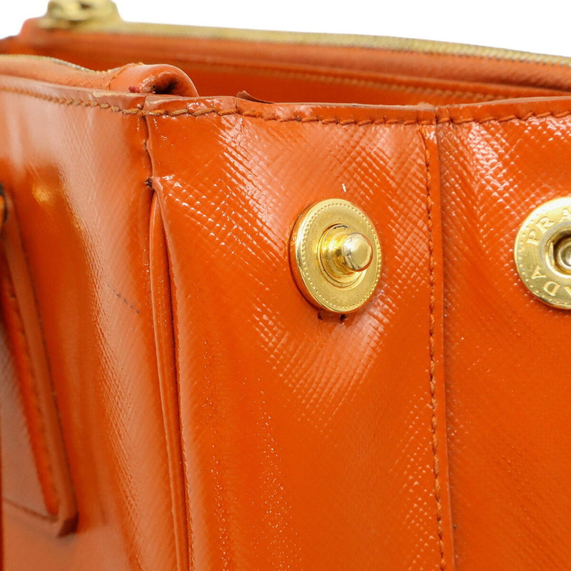Double Zip Lux Tote Vernice Saffiano