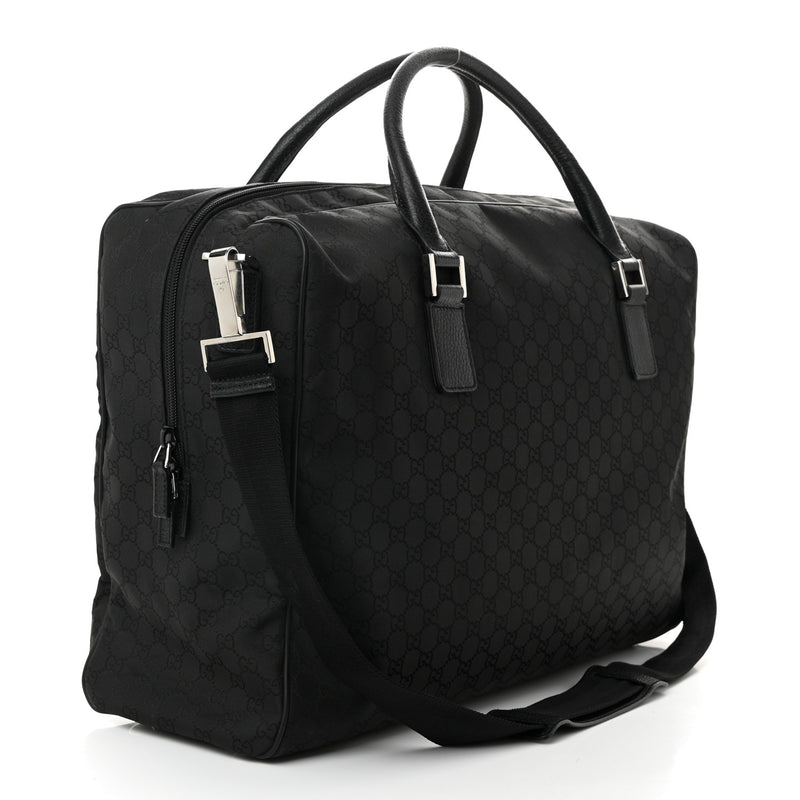 Gucci Nylon Large Duffle Bag Black