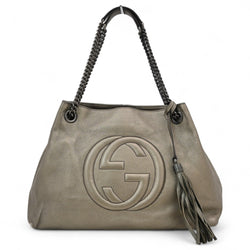 Soho Chain Strap Shoulder Bag Leather
