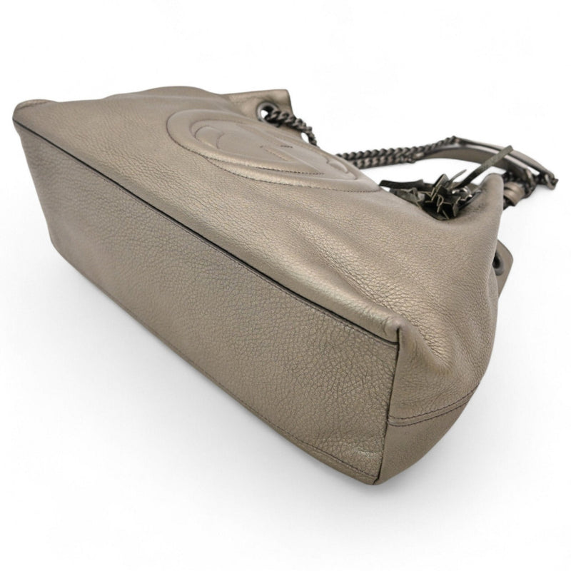 Soho Chain Strap Shoulder Bag Leather