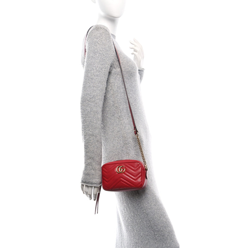 Gucci Calfskin Matelasse Mini Gg Marmont