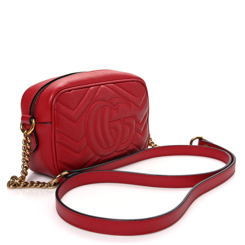 Gucci Calfskin Matelasse Mini Gg Marmont