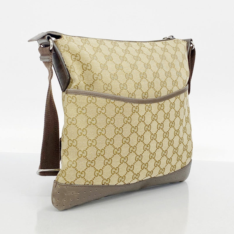 Zip Messenger Bag Gg Canvas With