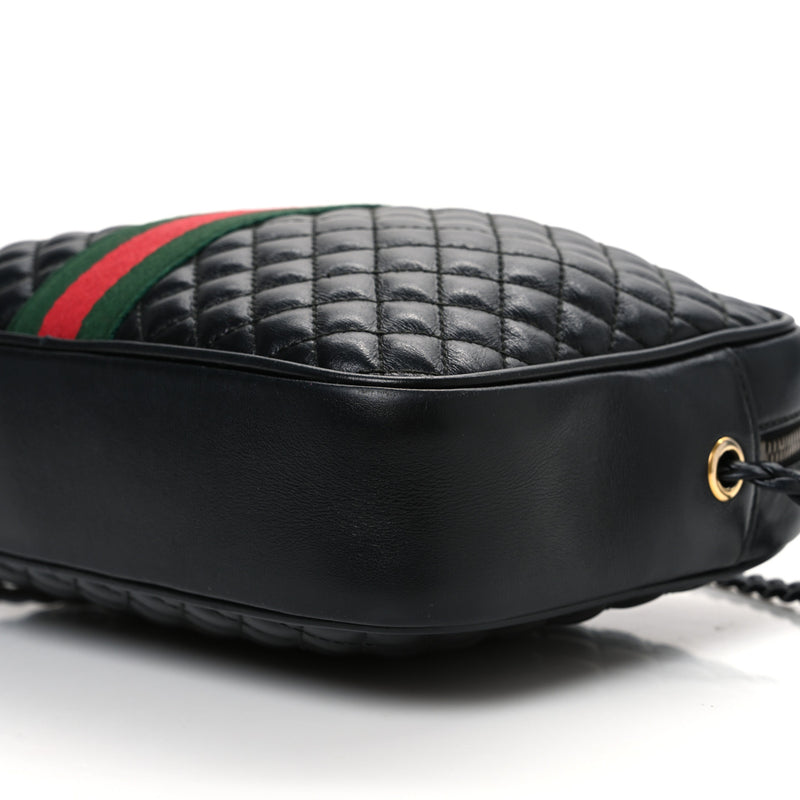 Gucci Calfskin Web Trapuntata Small Gg