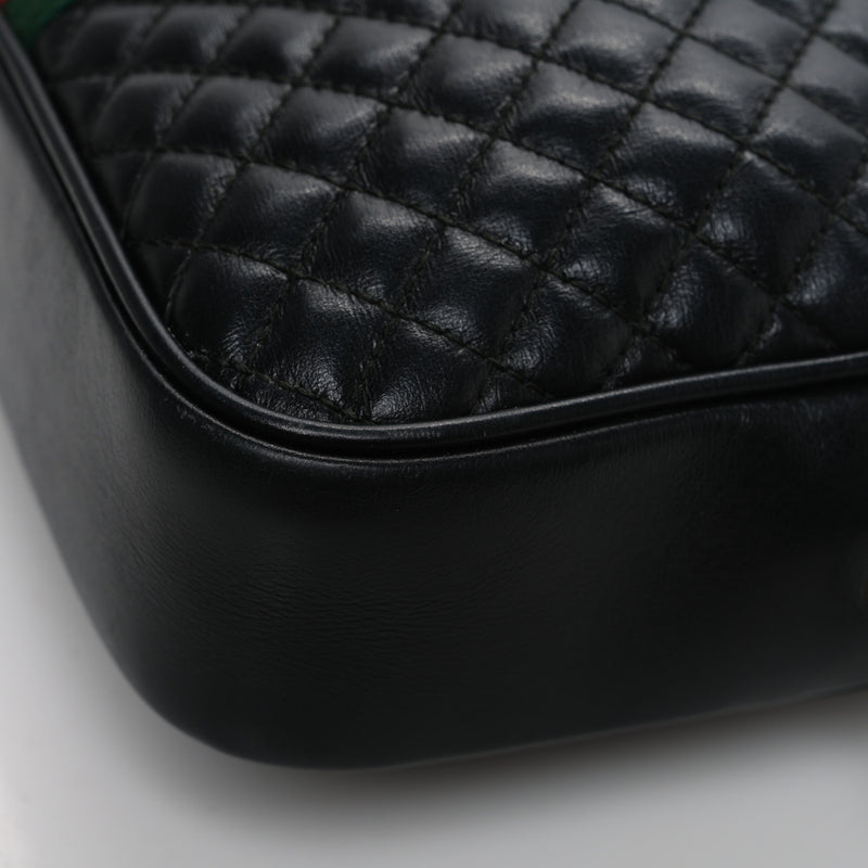 Gucci Calfskin Web Trapuntata Small Gg