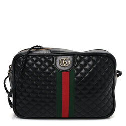 Gucci Calfskin Web Trapuntata Small Gg