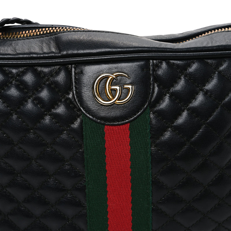 Gucci Calfskin Web Trapuntata Small Gg