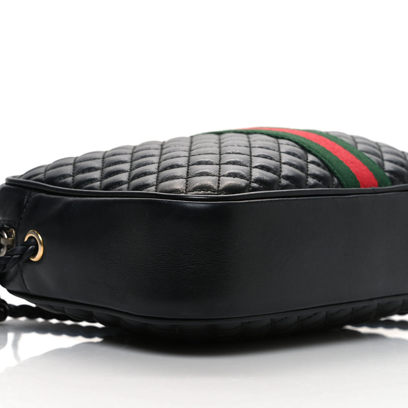 Gucci Calfskin Web Trapuntata Small Gg